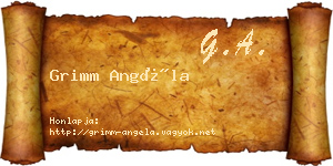 Grimm Angéla névjegykártya